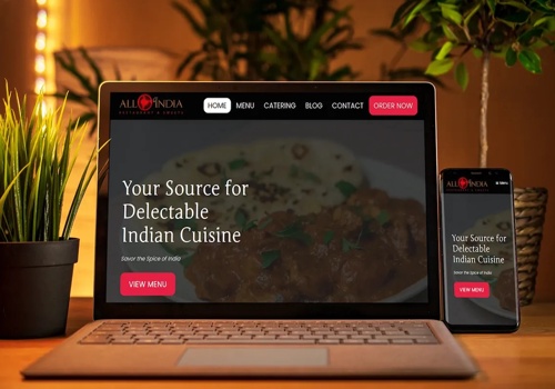 Web Design Package Example: All India Restaurant