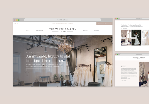 Web Design Package Example: The White Gallery Website