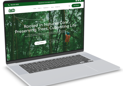 Web Design Package Example: Green Belt Tree Care Website Design