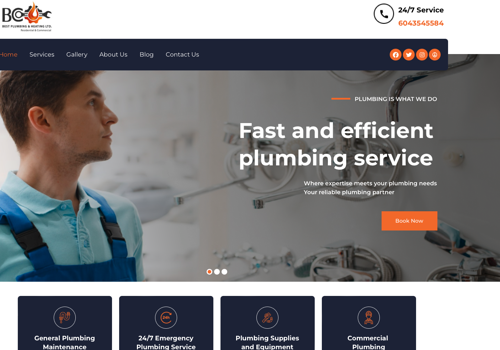 UX/UI Design Package Example: Plumbing Booking Site