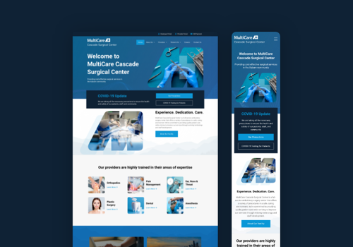 Web Design Package Example: MultiCare Cascade Surgical Center