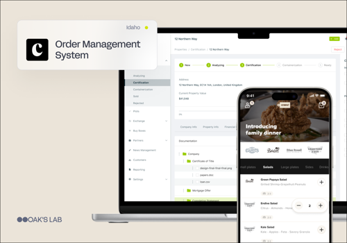 Custom Software Development Package Example: Web Development for FoodTech Startup