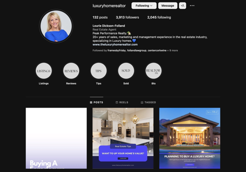 Social Media Marketing Package Example: Becoming the #1 Luxury Home Realtor Brand