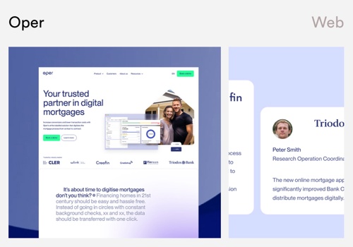 Web Design Package Example: OPER CREDITS