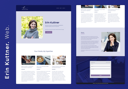 Web Design Package Example: Erin Kuttner - Media Consulting