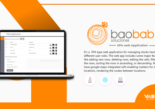 Web Development Package Example: Baobab - Stock Management Platform