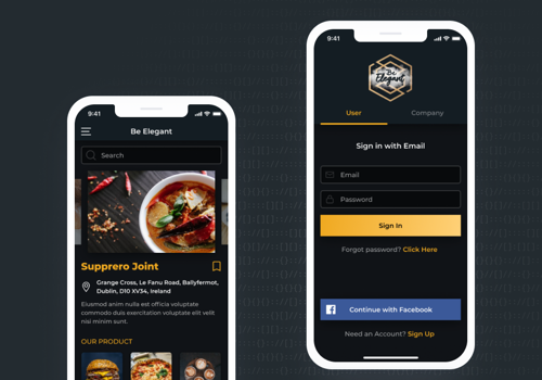 Mobile App Development Package Example: Business listing app for iOS/Android