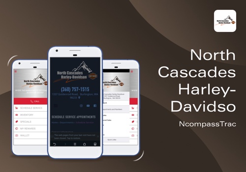 Mobile App Development Package Example: North Cascades Harley-Davidson