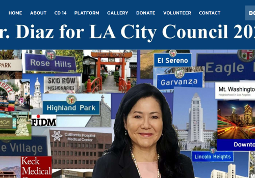 Web Development Package Example: Political Campaign - Los Angeles City Council Dist
