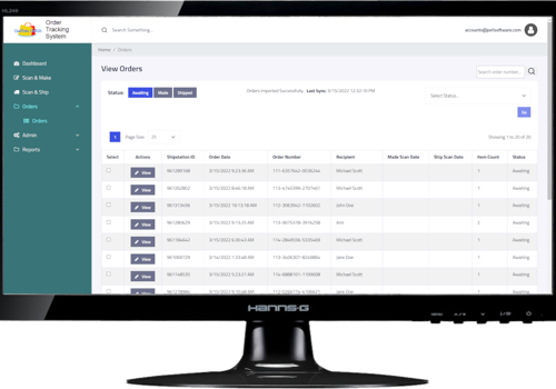 Custom Software Development Package Example: Order Barcode Scanning and Tracking System