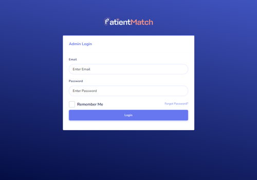 Web Design Package Example: Patient Match