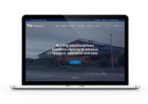 Web Development Package Example: University of California San Francisco Bioethics