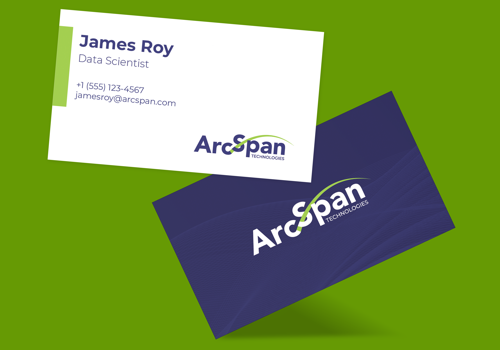 Graphic Design Package Example: ArcSpan Technologies Business Card