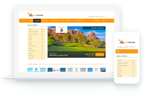 Web Development Package Example: Golf Moose | Golf Course Booking Platform
