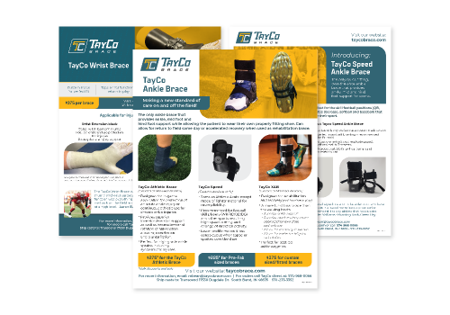 Graphic Design Package Example: TayCo Brace