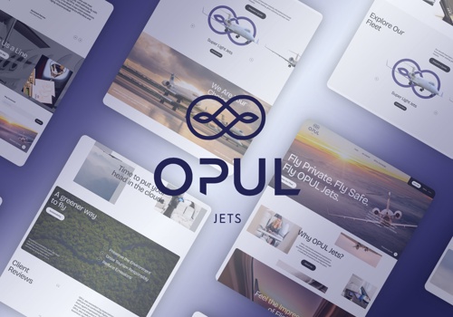 Web Design Package Example: Opul Jets