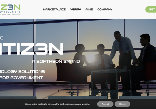 Web Design Package Example: Citiz3n website piece