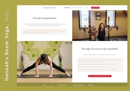Web Design Package Example: Hannah's Room Yoga - Meditation & Yoga Studio
