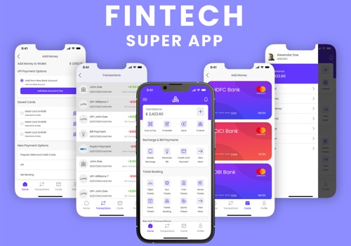 Mobile App Development Package Example: Fintech Wallet Super App - React Native Mobile App