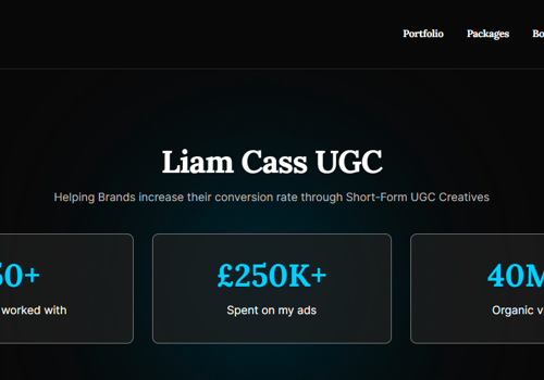 Web Design Package Example: lcasscreative Webflow website