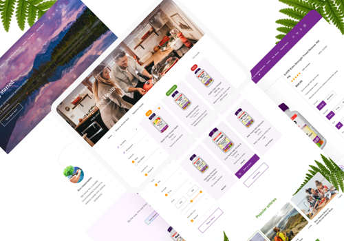 UX/UI Design Package Example: Webber Naturals