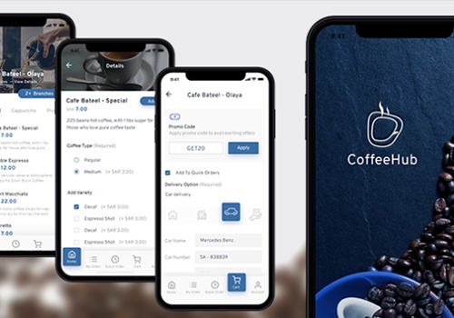 Custom Software Development Package Example: Coffee Hub - Coffee Delivery APP