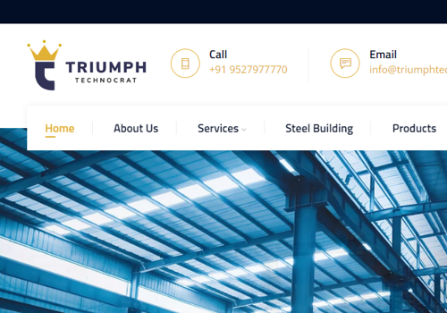 Web Development Package Example: Triumph Steel Structures