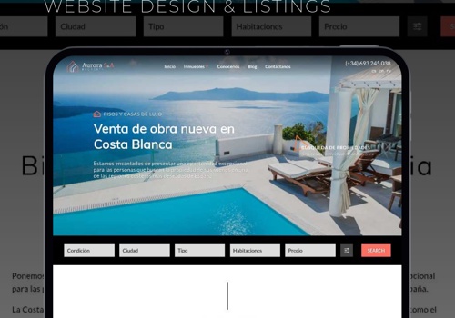 Web Design Package Example: Aurora Property SA Real Estate Website Design