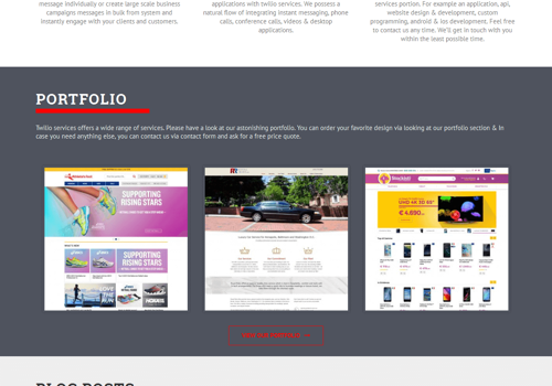 Web Development Package Example: Twilio Services