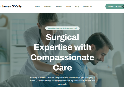 Web Development Package Example: Website - James