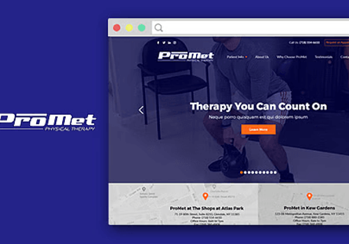 Web Development Package Example: Promet Physical Therapy - Website Development