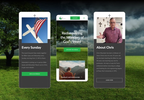 Web Development Package Example: Level Ground Bible