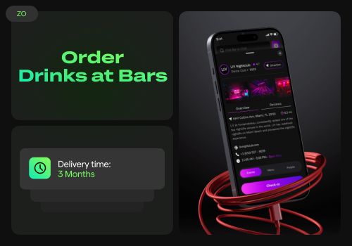 Mobile App Development Package Example: ZO — Drink Ordering App