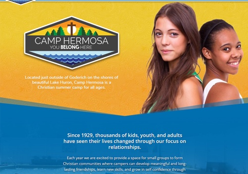 Web Design Package Example: Camp Hermosa