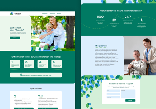 UX/UI Design Package Example: Web Solution Development for Hilfezeit
