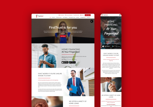 Web Design Package Example: FirstTrust Home Loans, Inc. Financial Services