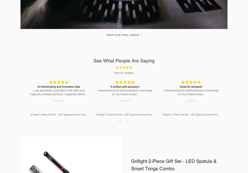 E-Commerce Development Package Example: Gril Light