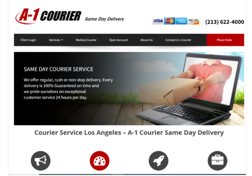 Pay Per Click Package Example: Beat Competitors of A-1 Courier in SEO