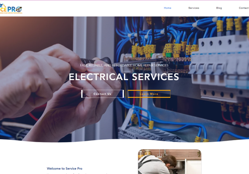 Web Design Package Example: Cleaning Services