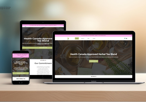 Web Design Package Example: Qing Herbal Tea website - WordPress