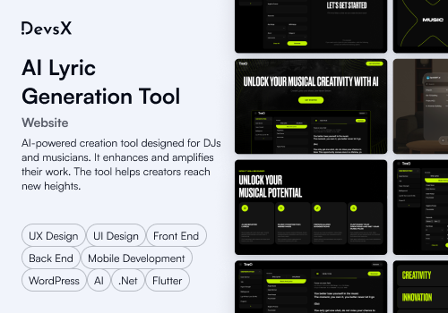 Web Development Package Example: Web | AI lyric generation tool