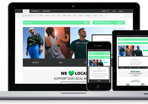 Web Development Package Example: Superbalist