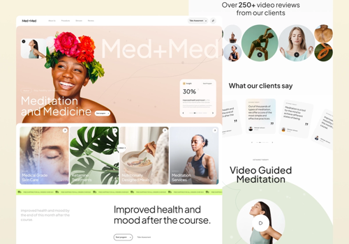 UX/UI Design Package Example: MedMed Landing Page