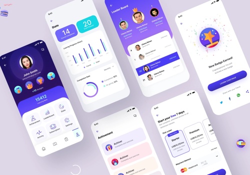 UX/UI Design Package Example: Learning Mobile App