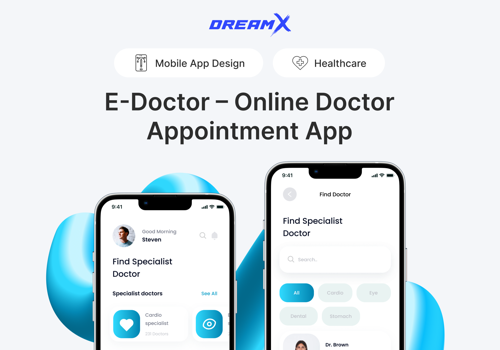 UX/UI Design Package Example: E-Doctor – Online Doctor Appointment App Design