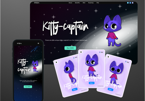 Blockchain Package Example: Kitty-captain NFT Collection & Website