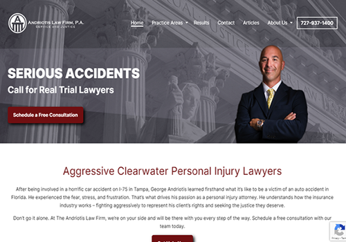 Web Design Package Example: The Andriotis Law Firm