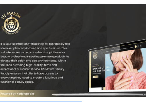 Web Design Package Example: US Maxim Beauty Supply of NC