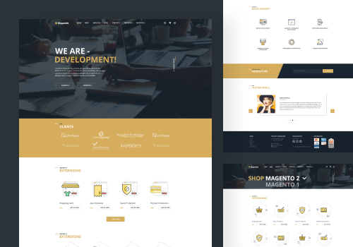 UX/UI Design Package Example: Mageside - Magento extension website design