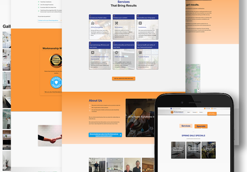 Web Design Package Example: JBS Home Solutions Inc.